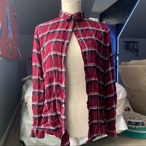 maroon flannel